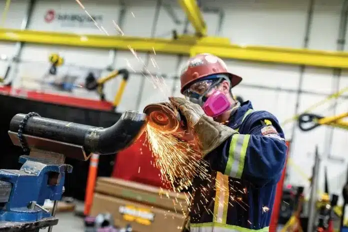 Seaspan's pipe-spools prefabrication work at its new Ark Road facility near Shawnigan Lake. Photos James MacDonald.